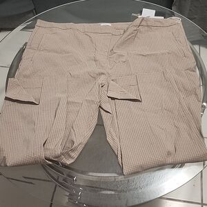 NWT Brown Plaid Worthington Slim Fit Ankle Pants